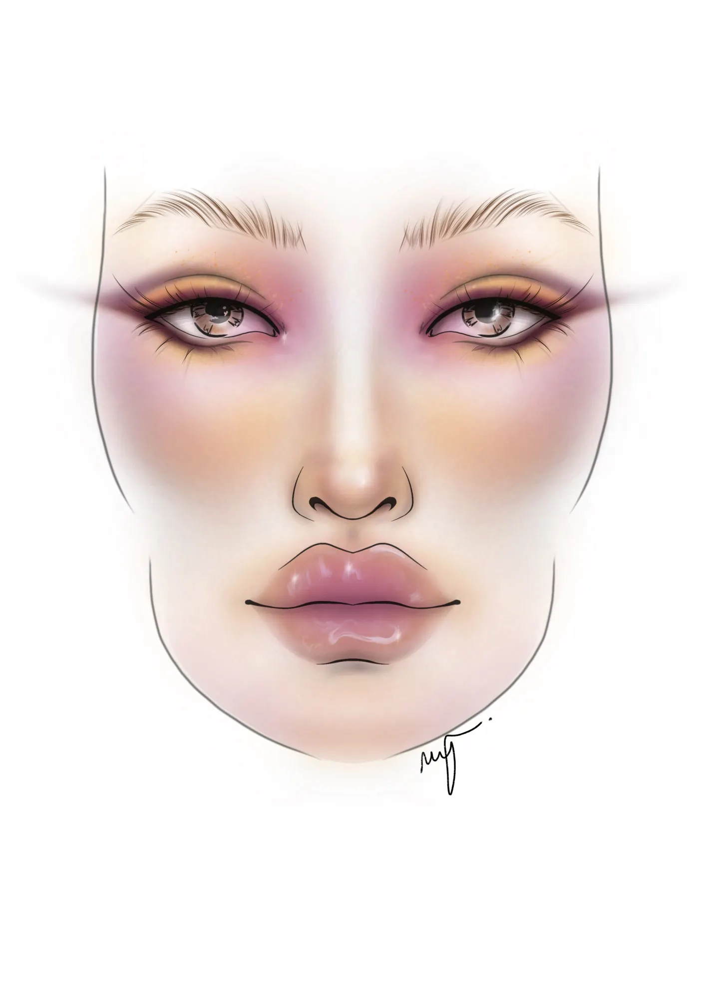 Look 6 de María José sobre facechart